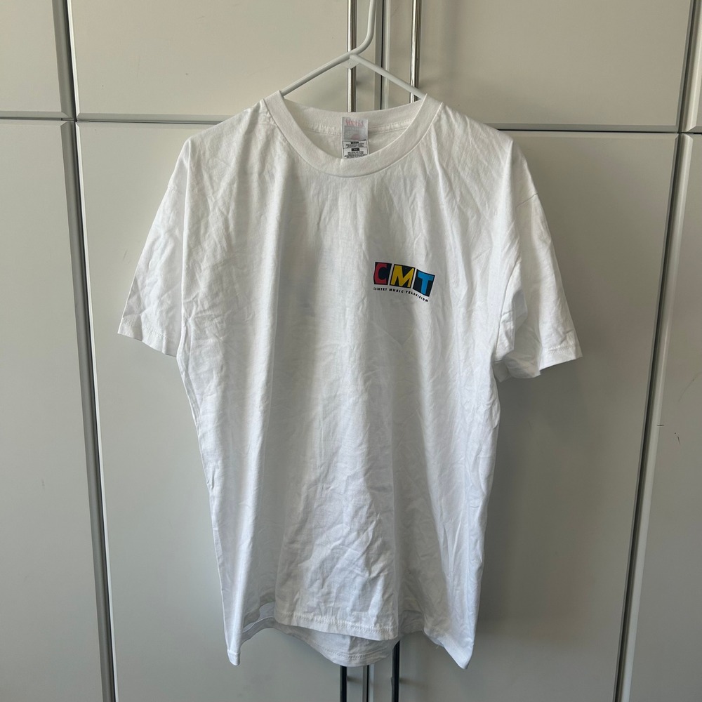 Vintage CMT Country Music Television Hit Trip T-Shirt White Fruit of the Loom XL